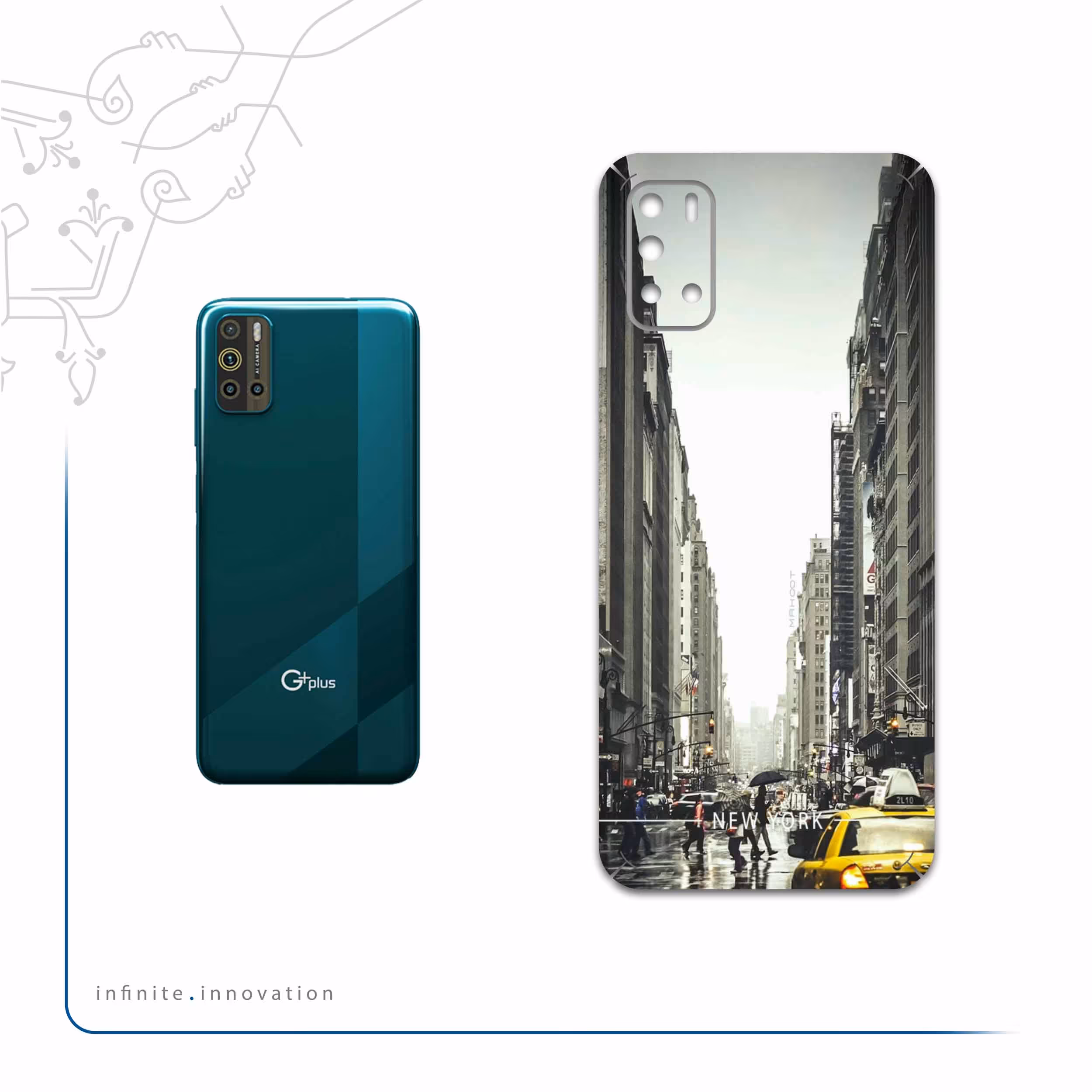 برچسب پوششی ماهوت مدل New-York-City مناسب برای گوشی موبایل جی پلاس Z10
