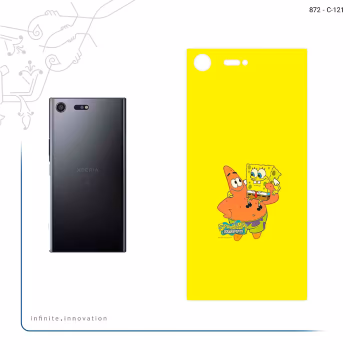 برچسب پوششی ماهوت مدل SpongeBob SquarePants مناسب برای گوشی موبایل سونی Xperia XZ Premium