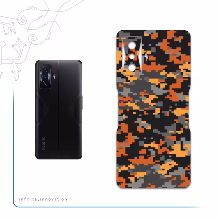 برچسب پوششی ماهوت مدل Army-Autumn-pixel مناسب برای گوشی موبایل شیائومی Poco F4 GT 5G