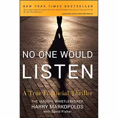 کتاب No One Would Listen اثر Harry Markopolos انتشارات Wiley