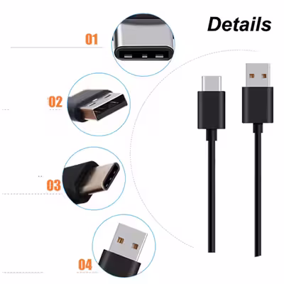 کابل تبدیل USB به USB-C  مدل FastX طول 1.2 متر بسته 2 عددی