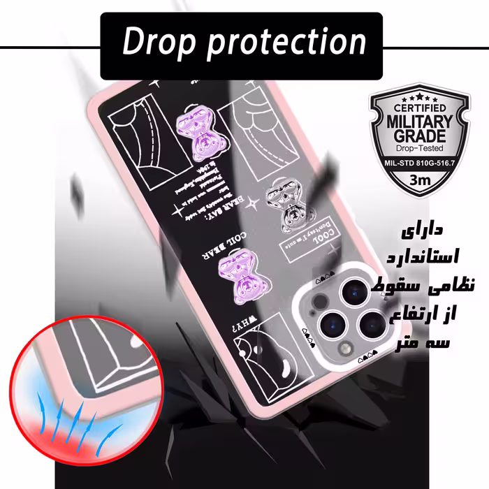 کاور لاین کینگ مدلBiدوخرس مناسب برای گوشی موبایل اپل IPhone 13 pro Max