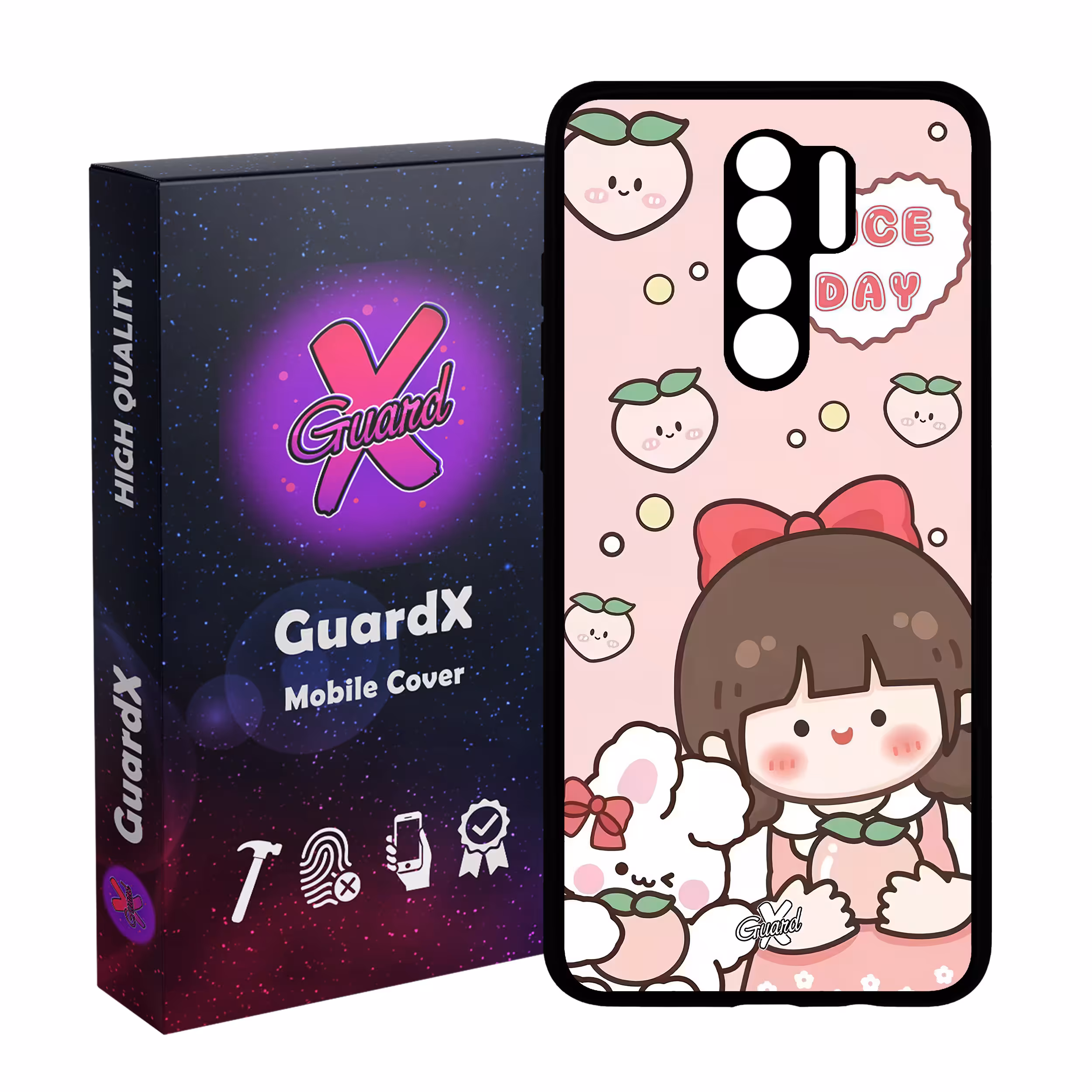 کاور گارد ایکس طرح دختر مدل Glass10522 مناسب برای گوشی موبایل شیائومی Redmi 9/Redmi 9 Prime/Poco M2