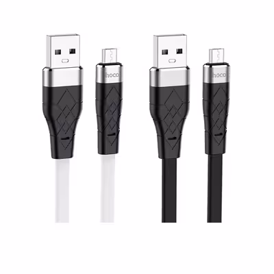 کابل تبدیل USB به MICROUSB هوکو مدل X53 Silicon طول 1 متر