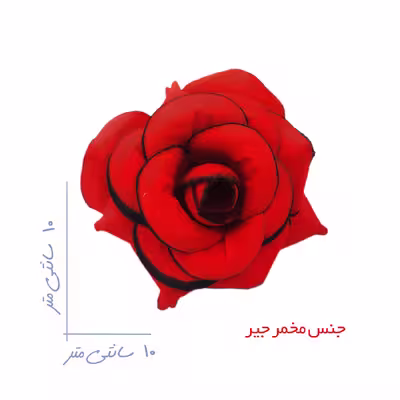 گل مصنوعی مدل سرگل رز لب سیاه بسته 10 عددی 