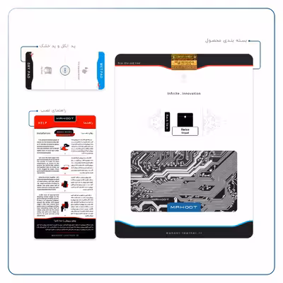 برچسب پوششی ماهوت مدل Black Printed Circuit Board مناسب برای تبلت وریکو Unipad