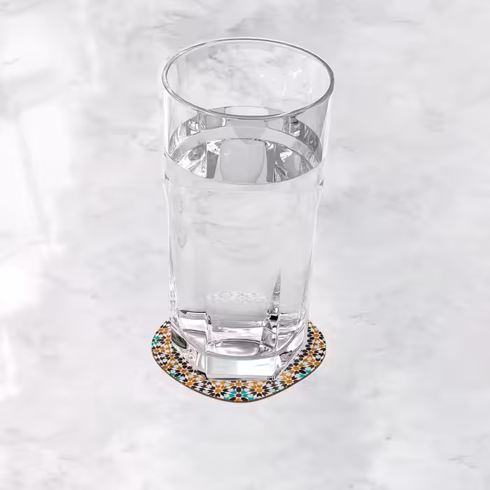 زیر لیوانی ترمه طراحان ایده طرح فرش کد cfp1375