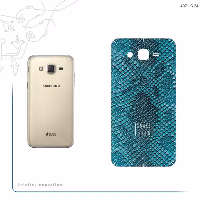 برچسب پوششی ماهوت مدل Blue Snake Skin مناسب برای گوشی موبایل سامسونگ Galaxy J7 2015