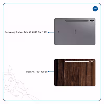 برچسب پوششی ماهوت مدل Dark Walnut Wood مناسب برای تبلت سامسونگ Galaxy Tab S6 2019 SM-T865
