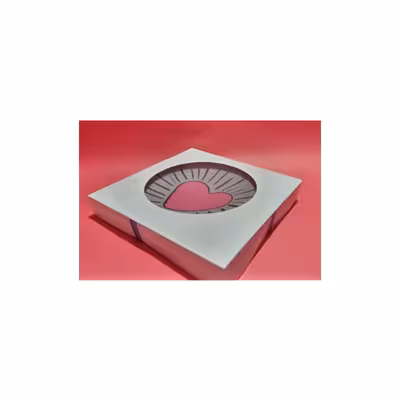 بشقاب دیوارکوب سفالی طرح قلب کد 130