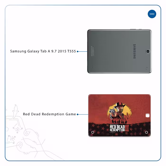 برچسب پوششی ماهوت مدل Red-Dead-Redemption-Game مناسب برای تبلت سامسونگ Galaxy Tab A 9.7 2015 T555
