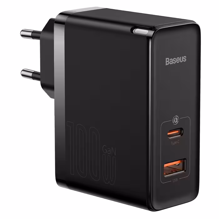 شارژر دیواری بیسوس مدل CCGAN100E5 با توان خروجی 100 وات