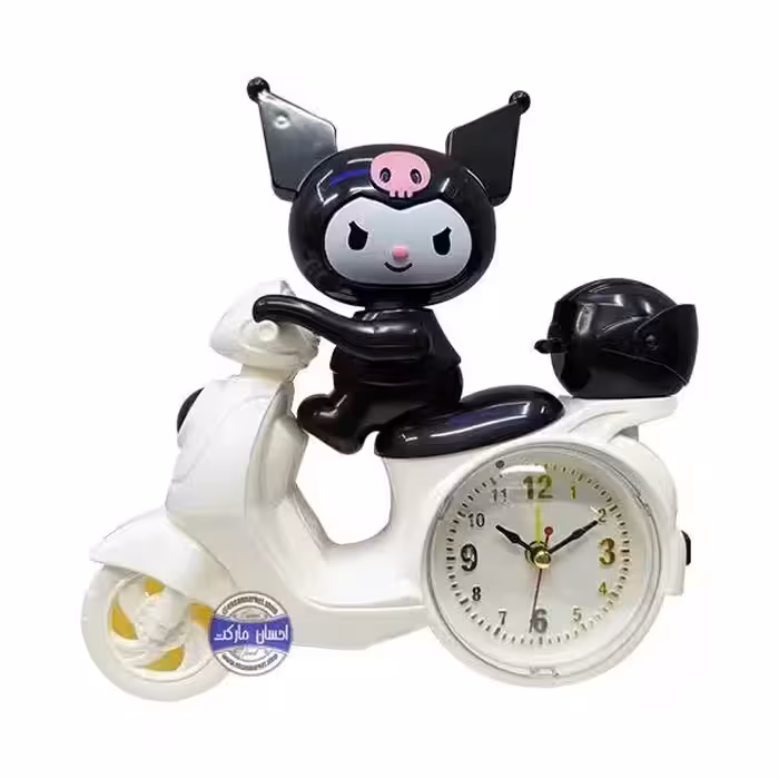 ساعت زنگدار کرومی طرح موتور