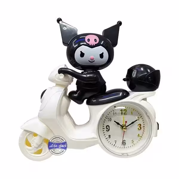 ساعت زنگدار کرومی طرح موتور