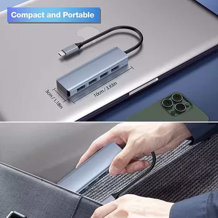 هاب 4 پورت USB-C مدل HB045A