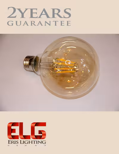 لامپ ادیسونی G95 8W شیشه شامپاینی فیلامنتی