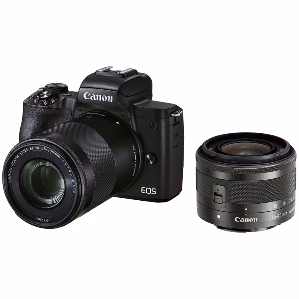 دوربین بدون آینه کانن Canon EOS M50 II 15-45mm and 55-200mm Lenses