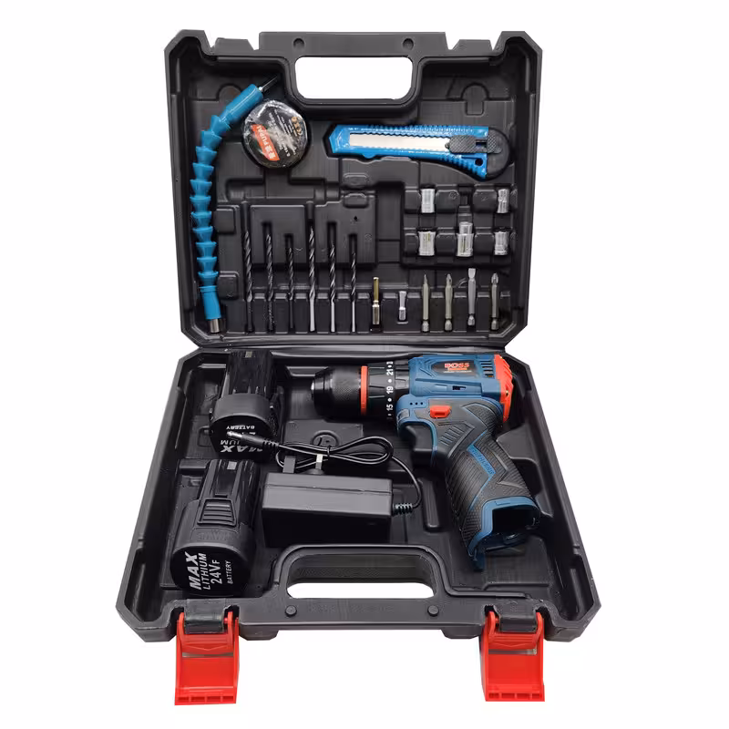 دریل چکشی شارژی برشلس باس کد GHR406 مجموعه 25 عددی | کالا مکس