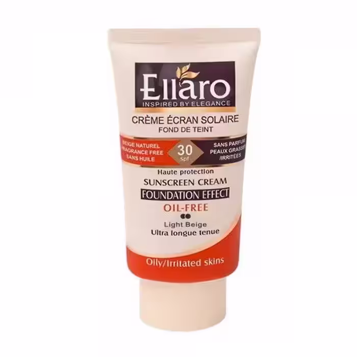 کرم ضد آفتاب SPF 30 الارو بژ روشن مناسب پوست چرب (40 میل)