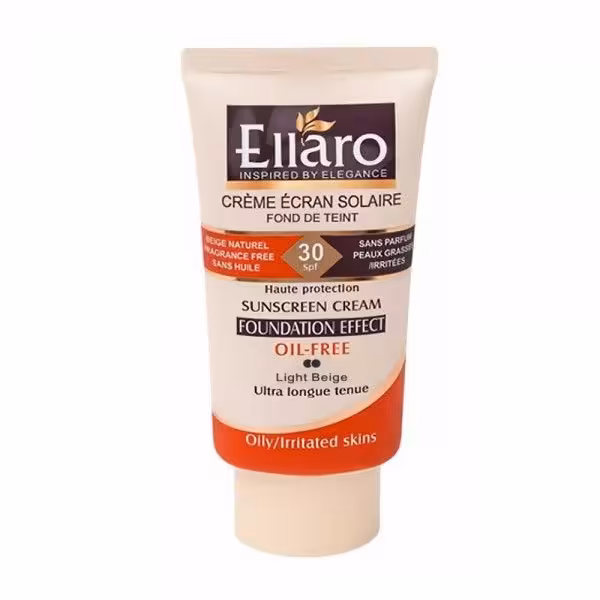 کرم ضد آفتاب SPF 30 الارو بژ روشن مناسب پوست چرب (40 میل)