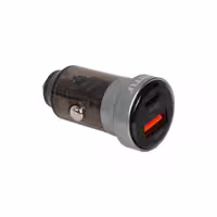 شارژر فندکی فست و PD دو پورت Nitu مدل NDC35 20W به همراه کابل شارژ Type-C To Lightning - خاکستری