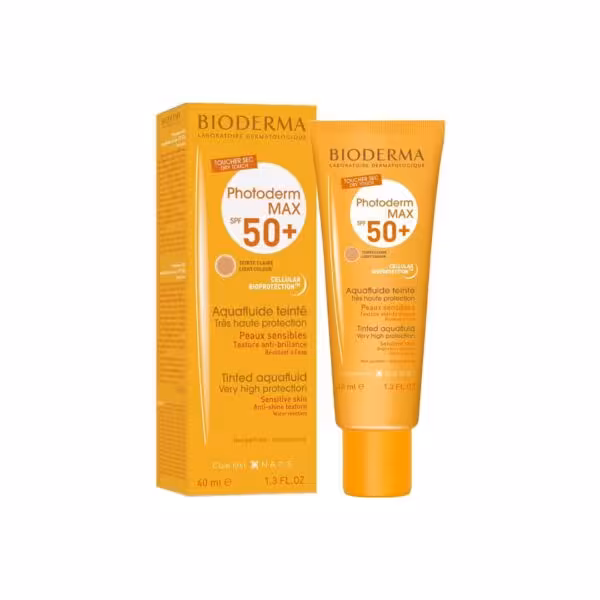 کرم ضد آفتاب فتودرم مکس بایودرما (رنگ بژ روشن) دارای  SPF50 حجم 40 میل  ساخت فرانسه