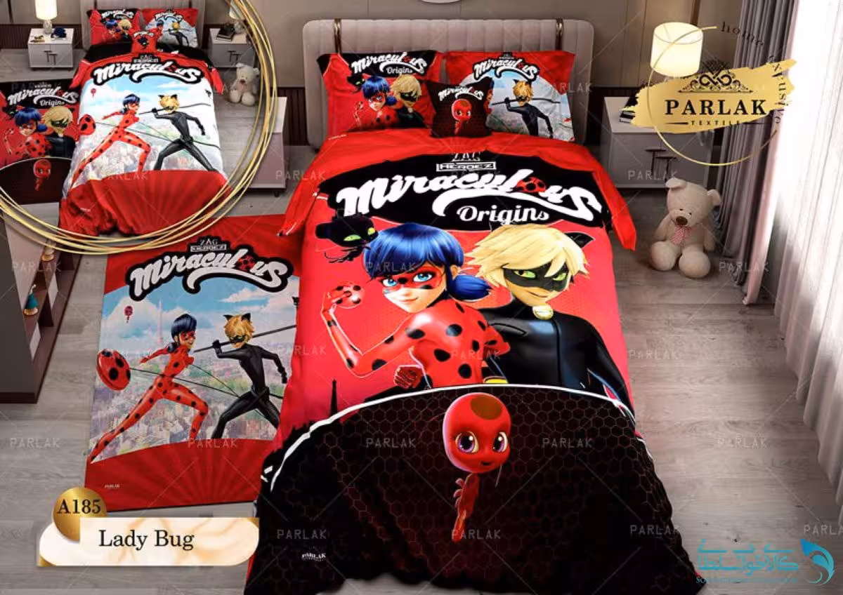 روتختی طرح دختر کفشدوزکی یک نفره کد A185