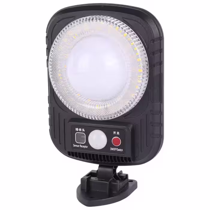 چراغ دیواری سنسوردار خورشیدی JX-528C   ریموت کنترل