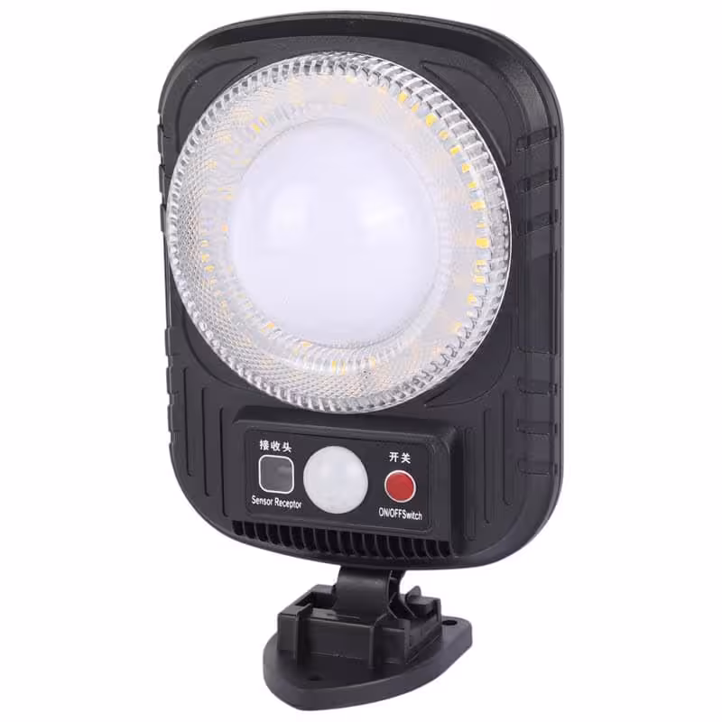 چراغ دیواری سنسوردار خورشیدی JX-528C ریموت کنترل