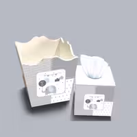 ست سطل و جا دستمال چوبی کودک طرح فیل کد A2722