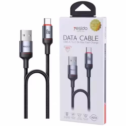 کابل تایپ سی فست شارژ یسیدو Yesido CA129 3A 18W 1.2m - 69370644