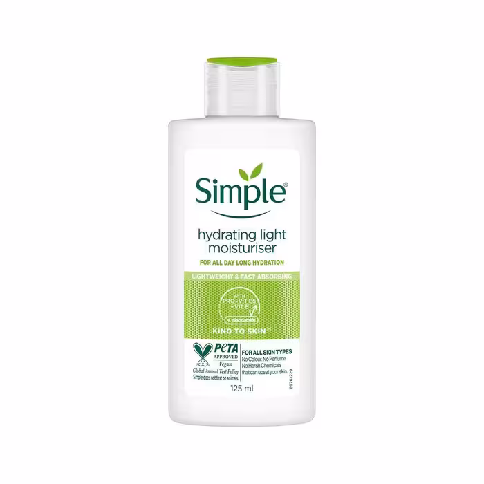 کرم آبرسان و مرطوب کننده سیمپل Simple مدل لایت پوست چرب 125 میل