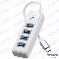 هاب 4 پورت USB 3.0 اوریکو مدل PW4U-C3-10-WH