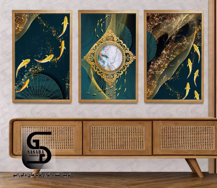 تابلو دکوراتیو سه تکه، ابعاد 60x40 سانتی‌متر