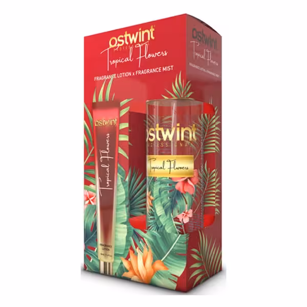 ست بادی اسپلش و لوسیون بدن اوست وینت Ostwint رایحه Tropical Flowers حجم 200 50 میل
