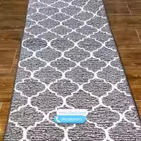 کناره گلیم ماشینی متری طرح مراکشی طوسی کد 106