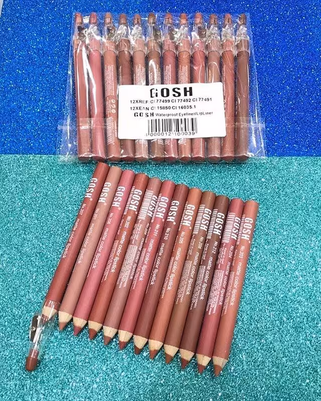 پک رژلب مدادی 12 عددی گاش GOSH