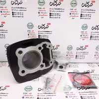 سیلندر با رینگ و پیستون ( پستان ) موتور پالس 200 (بدون هندل ، زین دو تکه ) مشکی شرکتی (کانال دار)