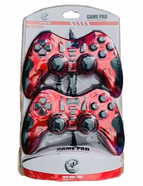 دسته بازی دوبل سیمی شوک‌دار Product مدل XP-MX217M قرمز