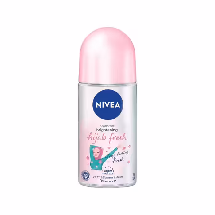 مام رول زنانه ضدتعریق نیوا برایتنینگ حجاب فرش 50 میلی‌لیتر Nivea Roll On Woman Hijab Fresh