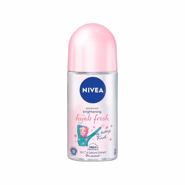 مام رول زنانه ضدتعریق نیوا برایتنینگ حجاب فرش 50 میلی‌لیتر Nivea Roll On Woman Hijab Fresh