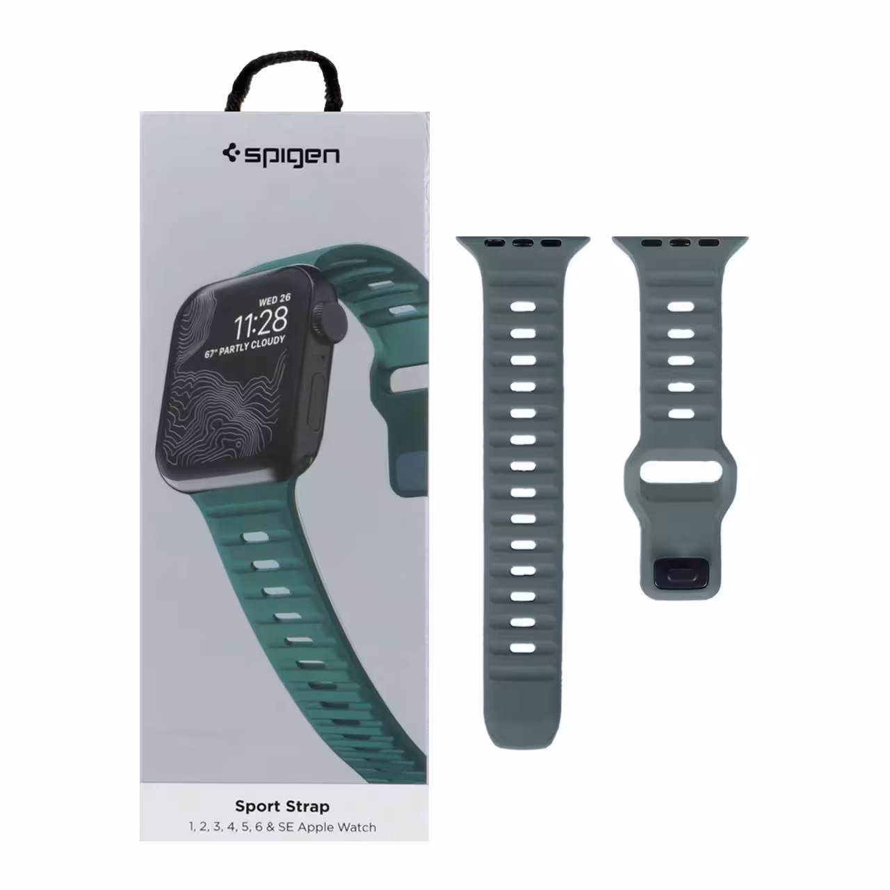 بند اپل واچ اورجینال Spigen Sport Strap سایز 42/44/45/46/49 میلیمتری - سبز