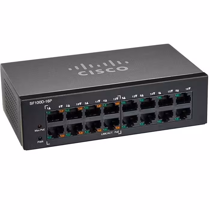 سوئیچ 16 پورت سیسکو مدل SF100D-16P