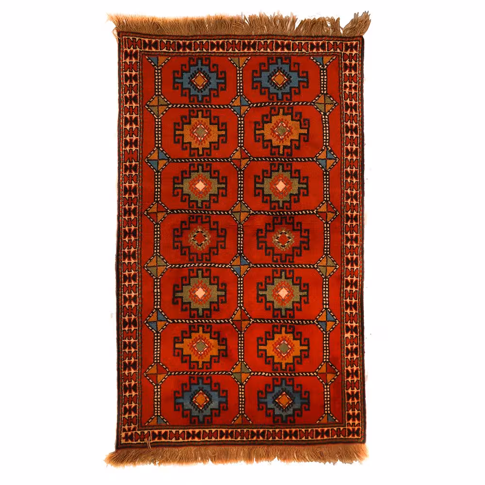 فرش دستباف دو متری مدل خراسان طرح خشتی