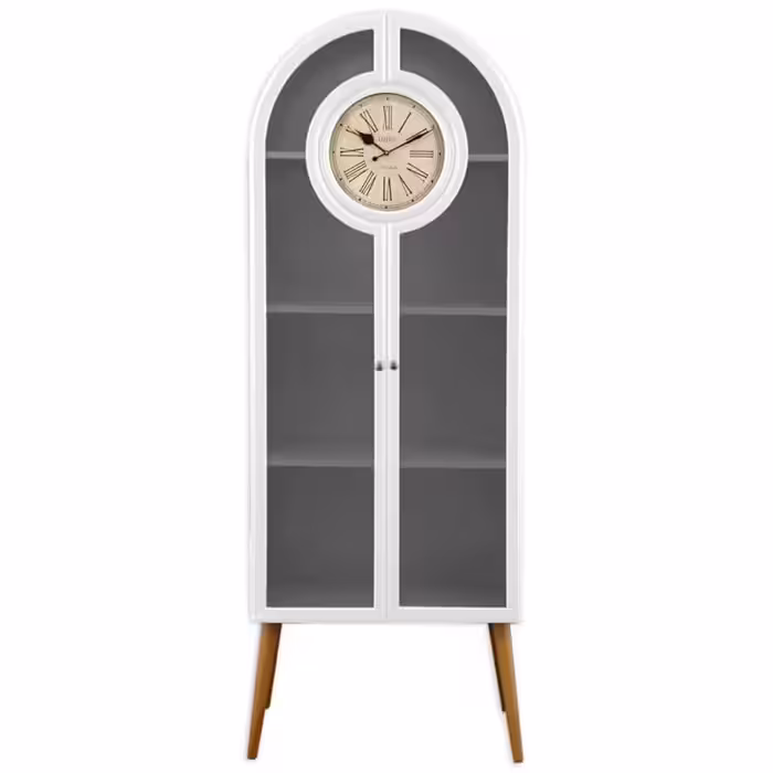 ویترین و کتابخانه چوبی مدل LO-HGDC-83-WH