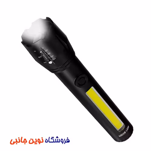 چراغ قوه دوکاره 3 وات گرین لاین مدل GN2IN1ATORCH ا Green Lion 2 in1 Adjustable Torch 3W LED 130lm 1200mAh GN2IN1ATORCH (تک/عمده)