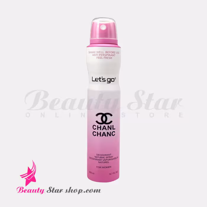 اسپری خوشبو کننده بدن زنانه لتس گو مدل Chanel Chance حجم 200 میلی لیتر
