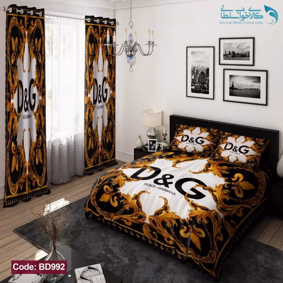 روتختی طرح D&G دو نفره کد BD992