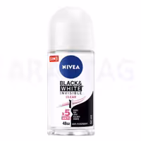 مام رولی بلک اند وایت نیوا Nivea مدل Clear ماندگاری 48 ساعته حجم 50 میلی