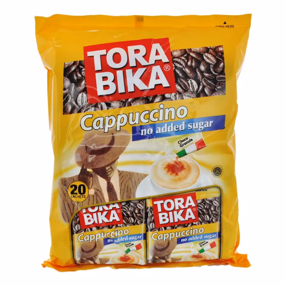 پودر قهوه فوری تورابیکا مدل کاپوچینو رژیمی 20 عددی torabika